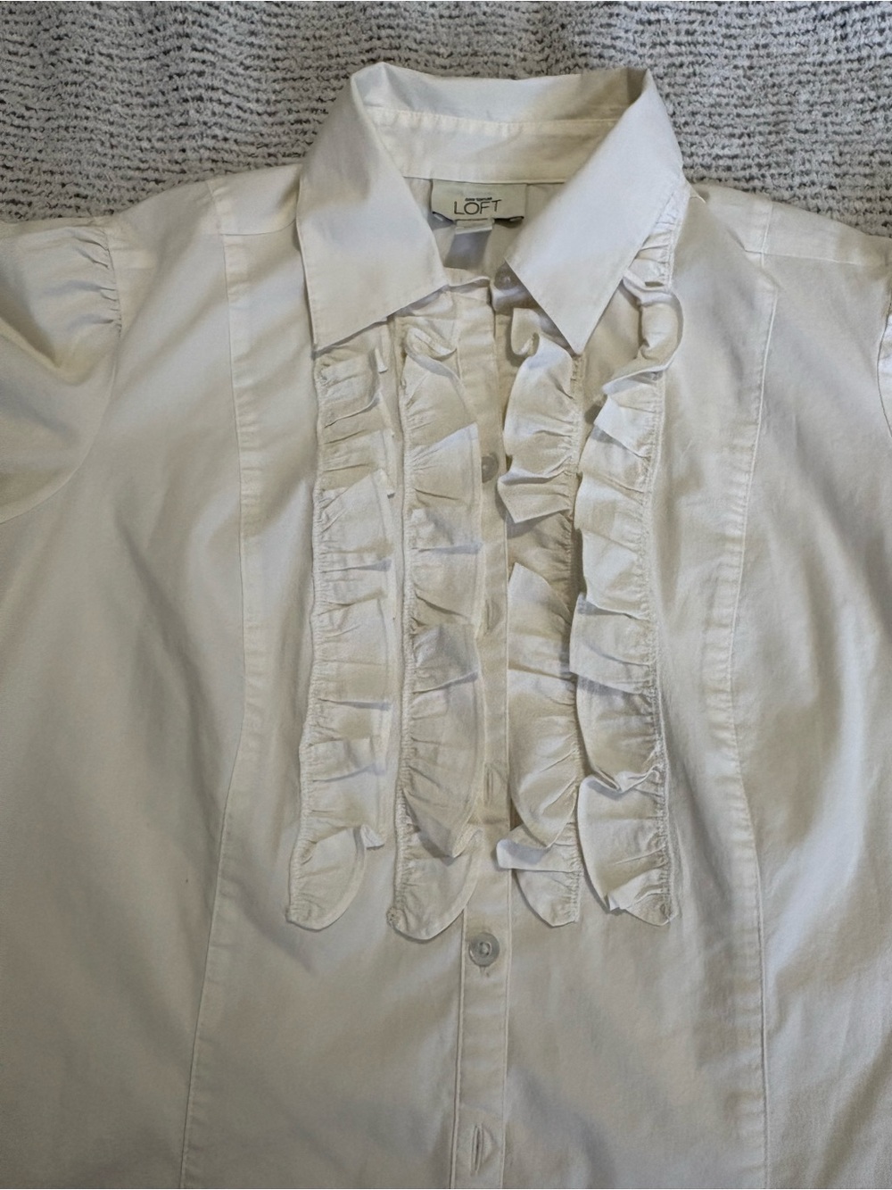 Ivory button down blouse - Picture 3 of 6
